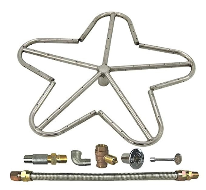 Spotix HPC Penta Fire Pit Burner Kit (FPS-PENTA18KIT-LP-MSCB), 18-Inch Burner, Match Light, Propane | Amazon (US)