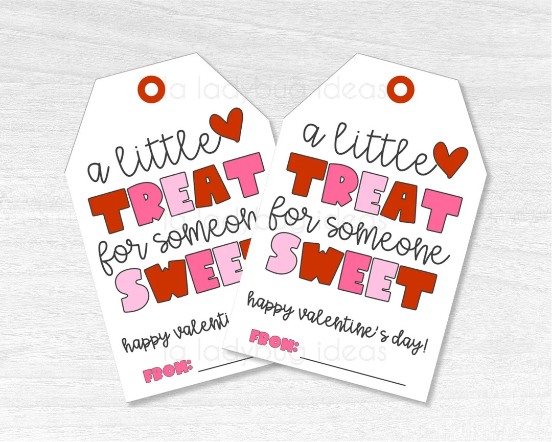 Valentines Day Gift Tags, Printable Treat Tags (PDF) - Etsy | Etsy (US)