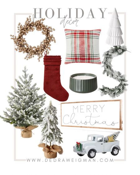 Christmas decor inspiration! Faux tree, throw pillow, flocked garland, wreath, stockings.

#christmasdecor #holidaydecor 

#LTKstyletip #LTKHoliday #LTKSeasonal