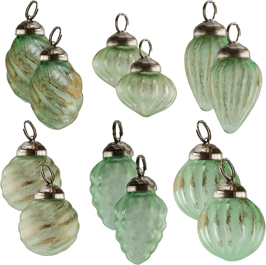 AuldHome Mercury Glass Finial Ornaments (Set of 12, Soda Glass, Small); Distressed Metal Antique ... | Amazon (CA)