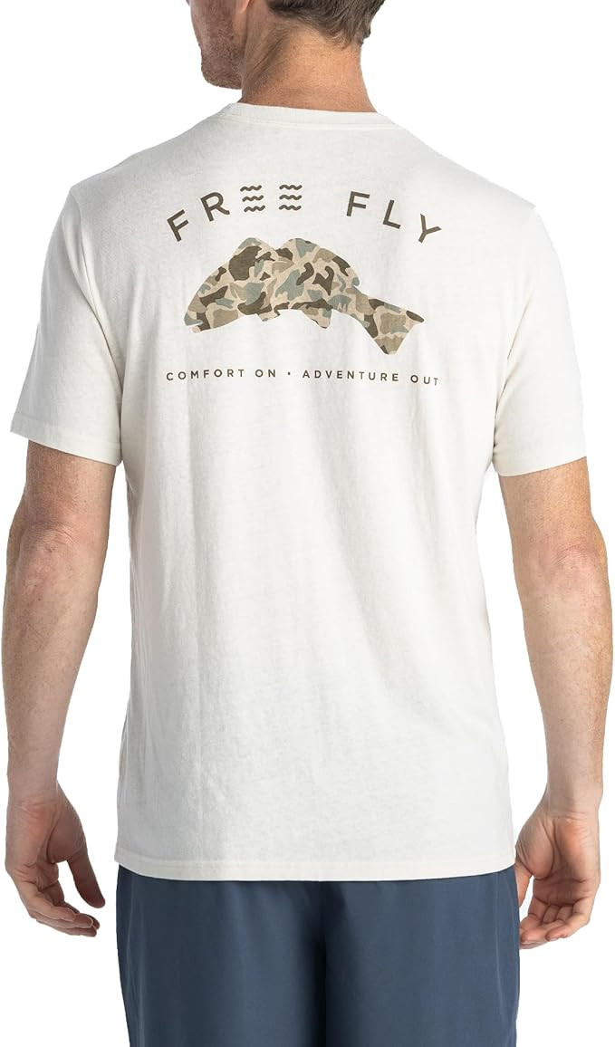 Free Fly Redfish Camo Tee - Short Sleeve Fishing Shirt for Men - Soft Cotton Blend Fishing Shirts... | Amazon (US)
