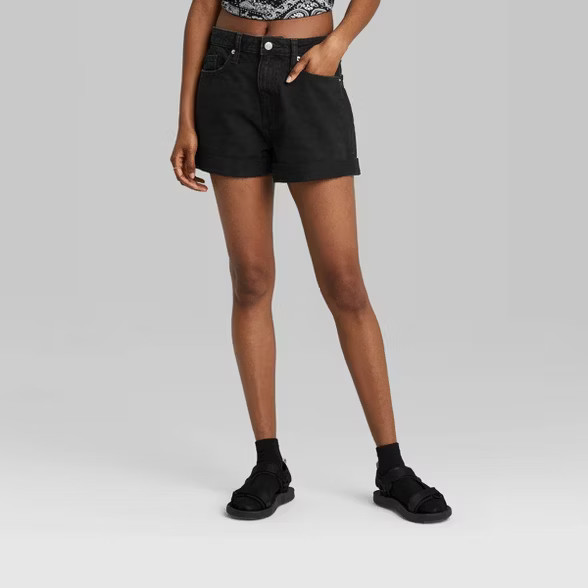 Women's Rolled-Cuff Mom Jean Shorts - Wild Fable™ | Target