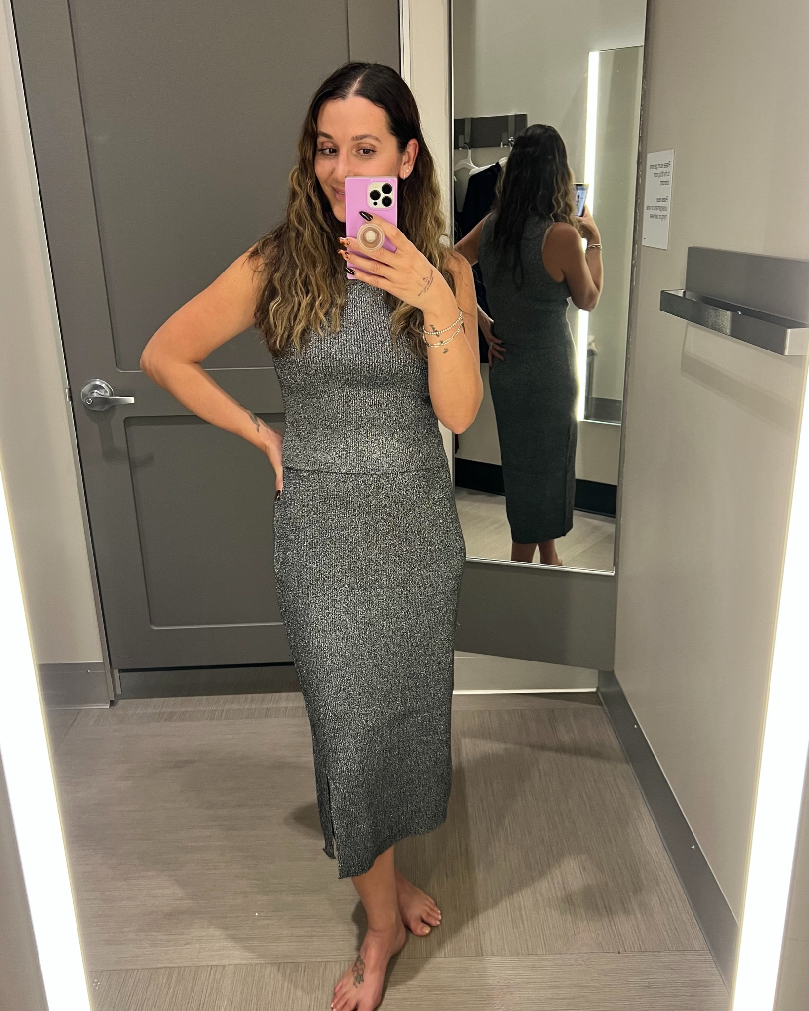 Target Holiday Finds! This set is extremely comfy, sparkly and stretchy and the slip dress is going to be perfect under a cute sweater! 

Size down in the skirt and dress!

Top M skirt S
Dress S

#LTKStyleTip #LTKHoliday #LTKFindsUnder50