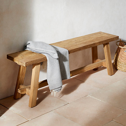 Reclaimed Teak Dining Bench, 4.5" | Terrain