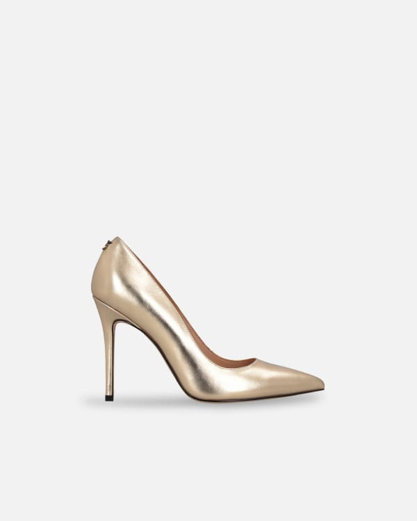 Heeled laminated nappa leather pumps | PINKO (Global)