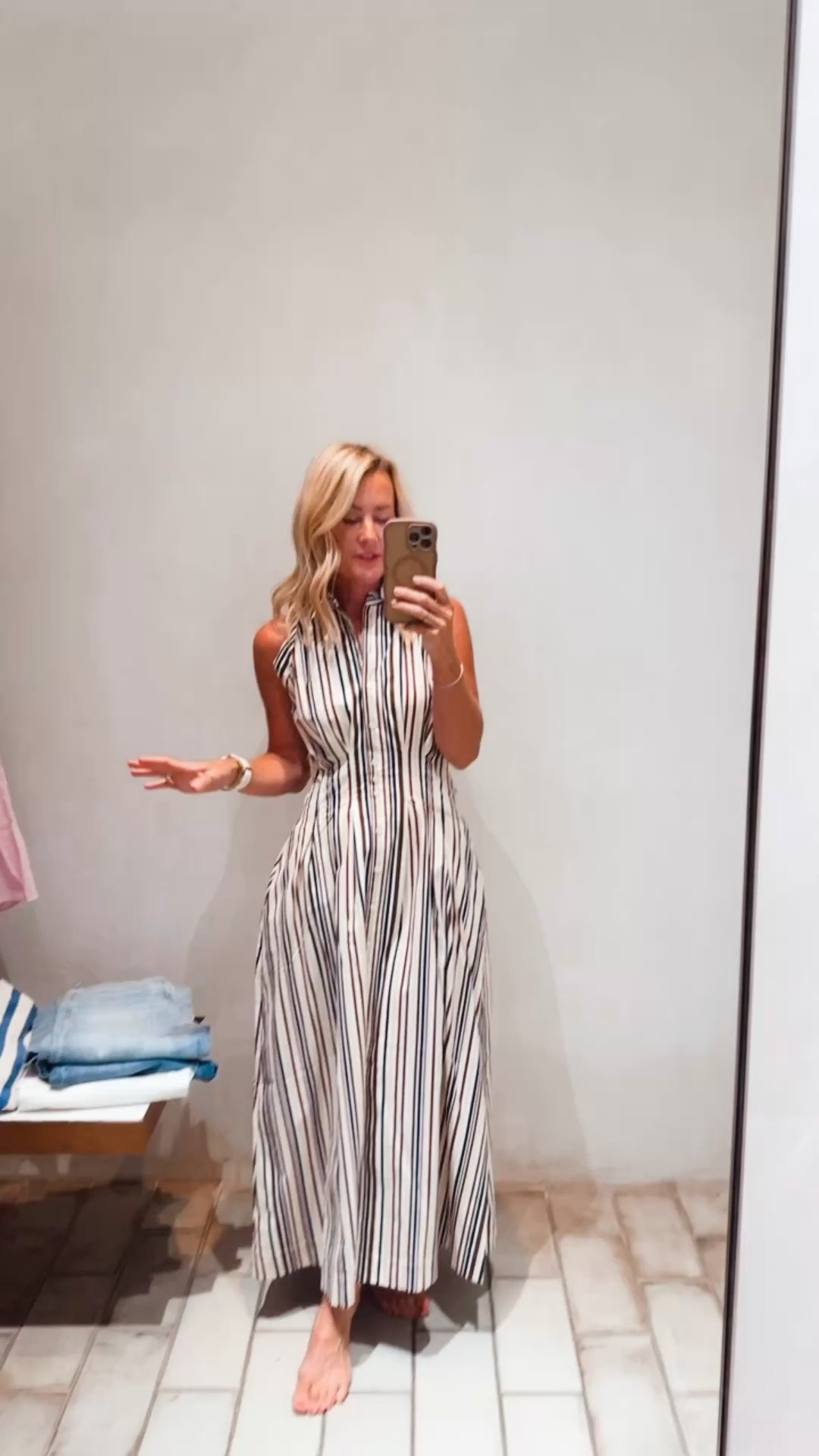 Love this new pattern on one of my fave shirtdresses! A simple silhouette with fun colorful stripes.

#LTKootd #LTKOver40 #LTKSeasonal