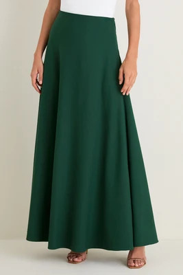 Verdant Green Crepe Colbert Maxi Skirt | Tuckernuck (US)