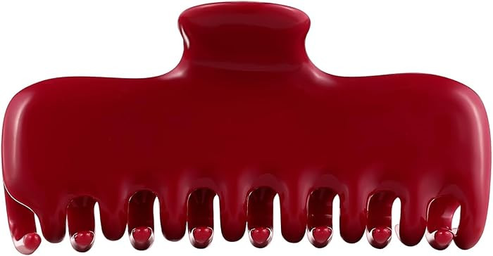 Large Hair Claw Clips for Women,3.8\u2019\u2019 Acetate Red Hair Clip     Jelly Square Rectangle ... | Amazon (US)