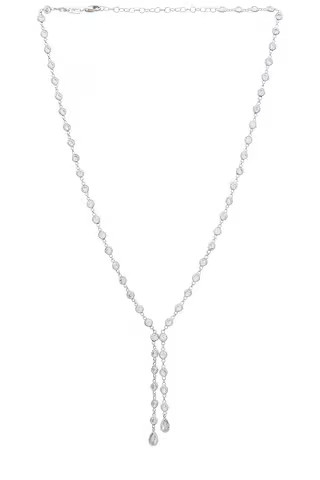 SHASHI Bezel Lariat Necklace in Silver from Revolve.com | Revolve Clothing (Global)