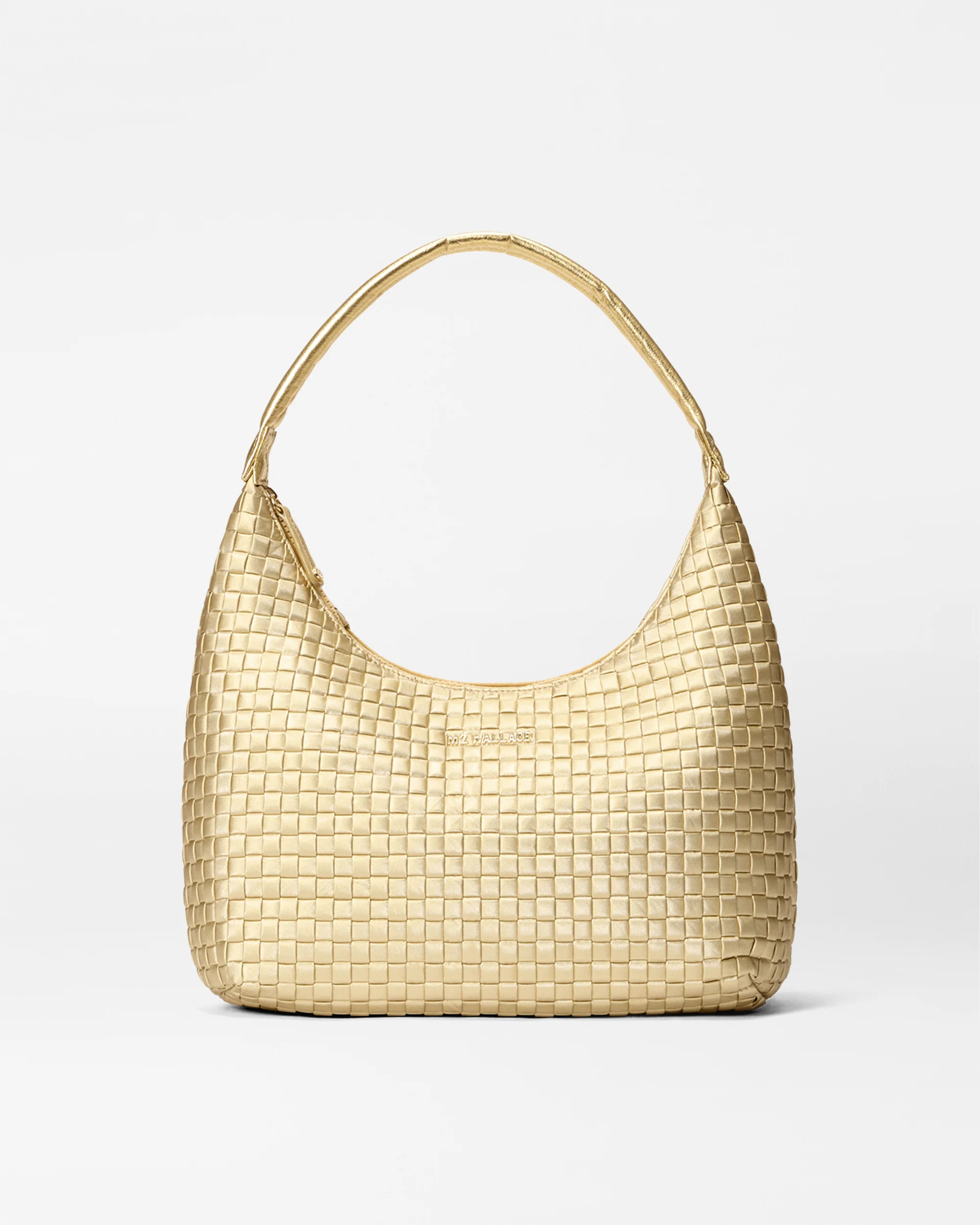 Light Gold Pearl Medium Woven Shoulder | MZ Wallace