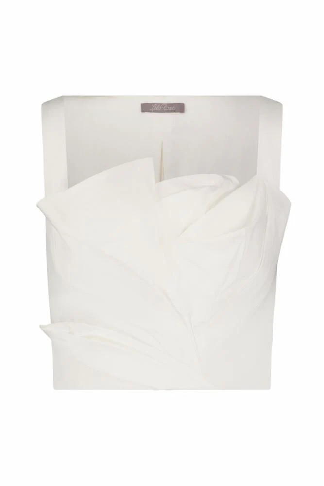 Cotton Poplin Draped Tulip Tank | Lela Rose