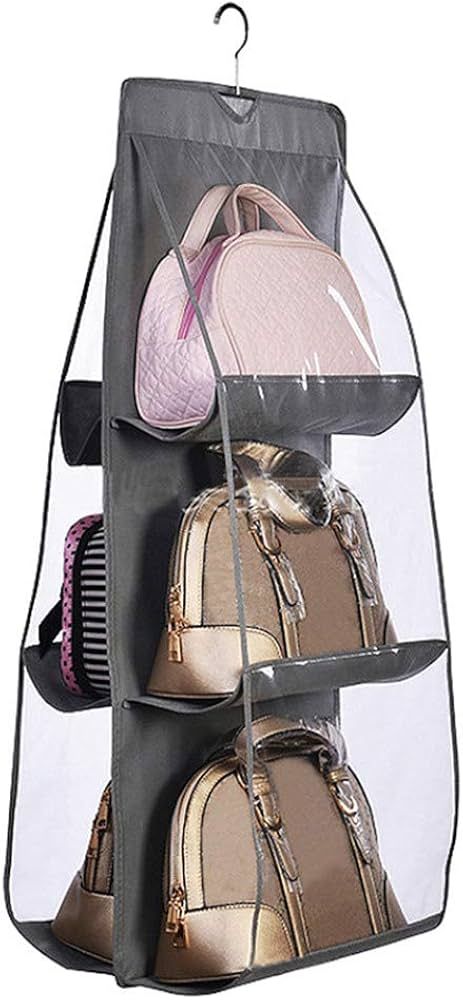 DIOMMELL Purses Hanger Hanging Handbag Organizer Bags Storage Holder for Closet with 6 Larger Poc... | Amazon (US)