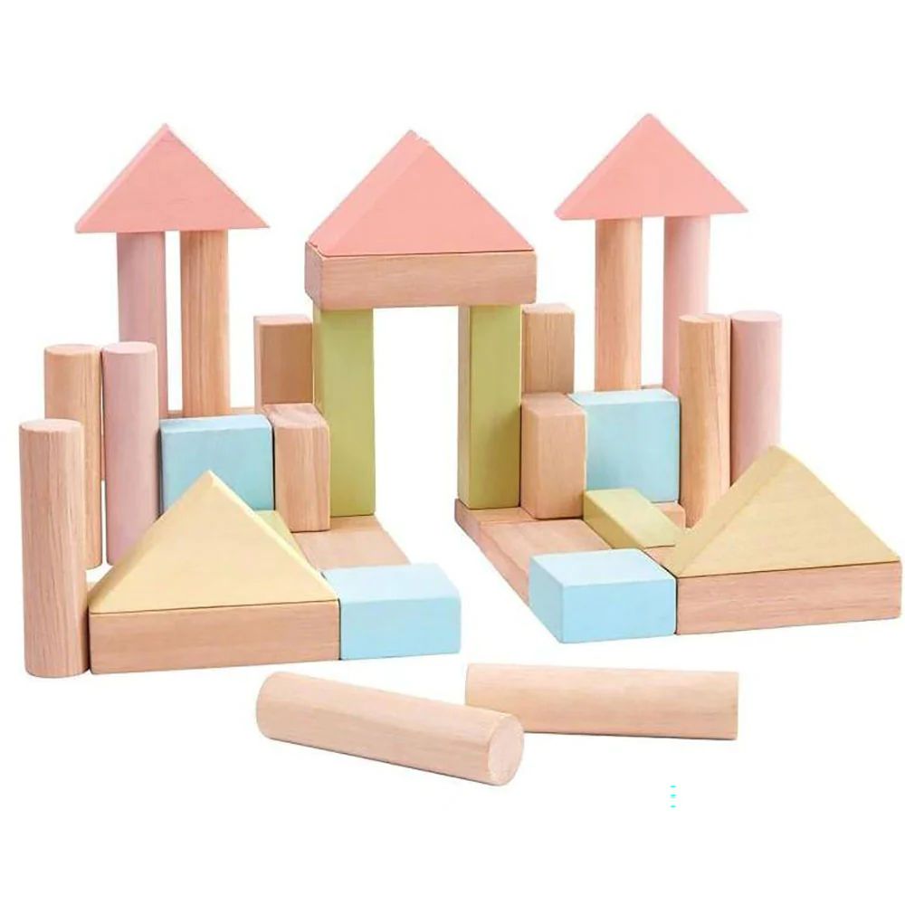 PlanToys 40 Unit Blocks - Pastel | The Beaufort Bonnet Company