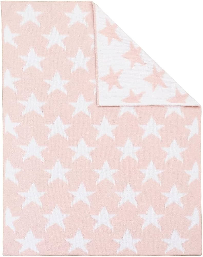 Living Textiles Pink Star Chenille Soft Baby Blanket Reversible Premium Cozy Fabric for Best Comf... | Amazon (US)