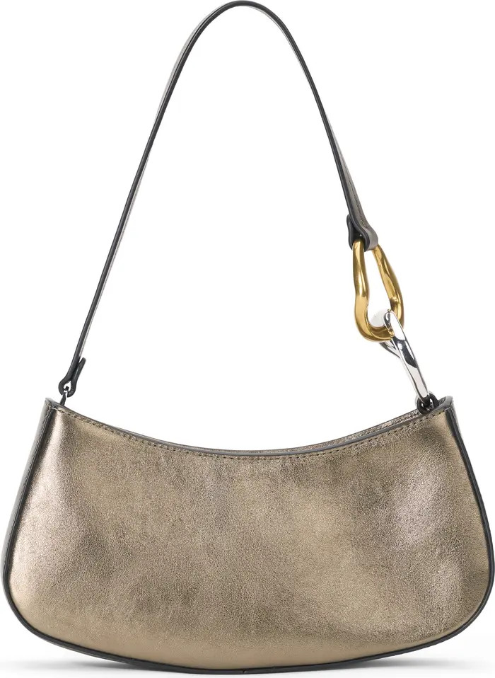 STAUD Ollie Metallic Leather Shoulder Bag | Nordstrom | Nordstrom