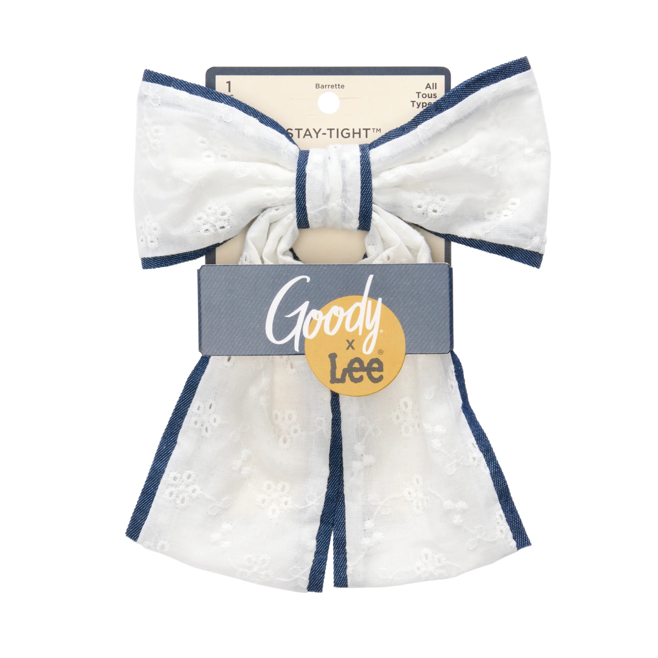 Goody Lee Bow Barrette Pain-Free Hair Clip for Easy Styling, All Hair Types, 1 Count | Walmart (US)