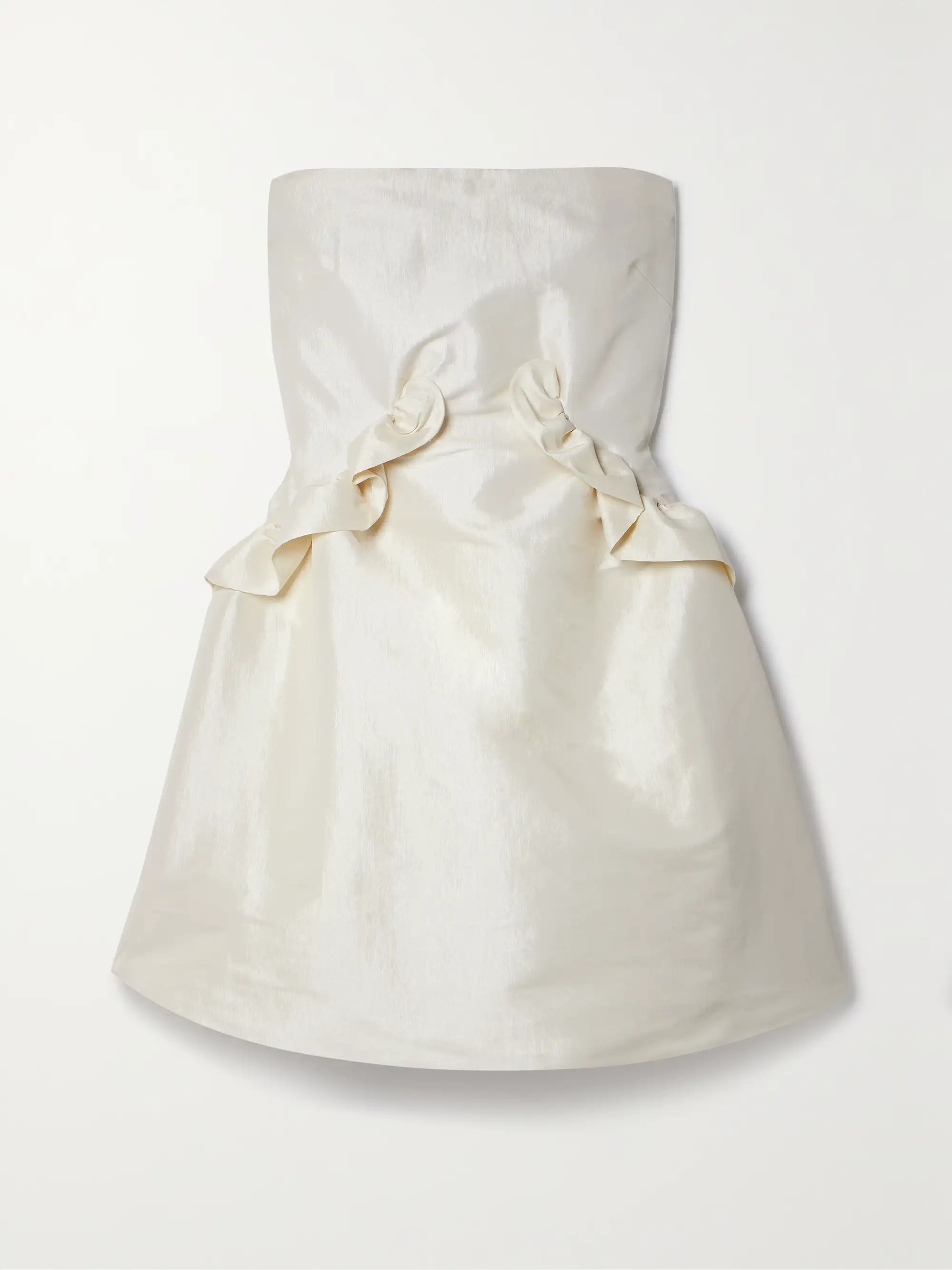 + NET SUSTAIN Diana strapless ruffled taffeta mini dress | NET-A-PORTER (US)