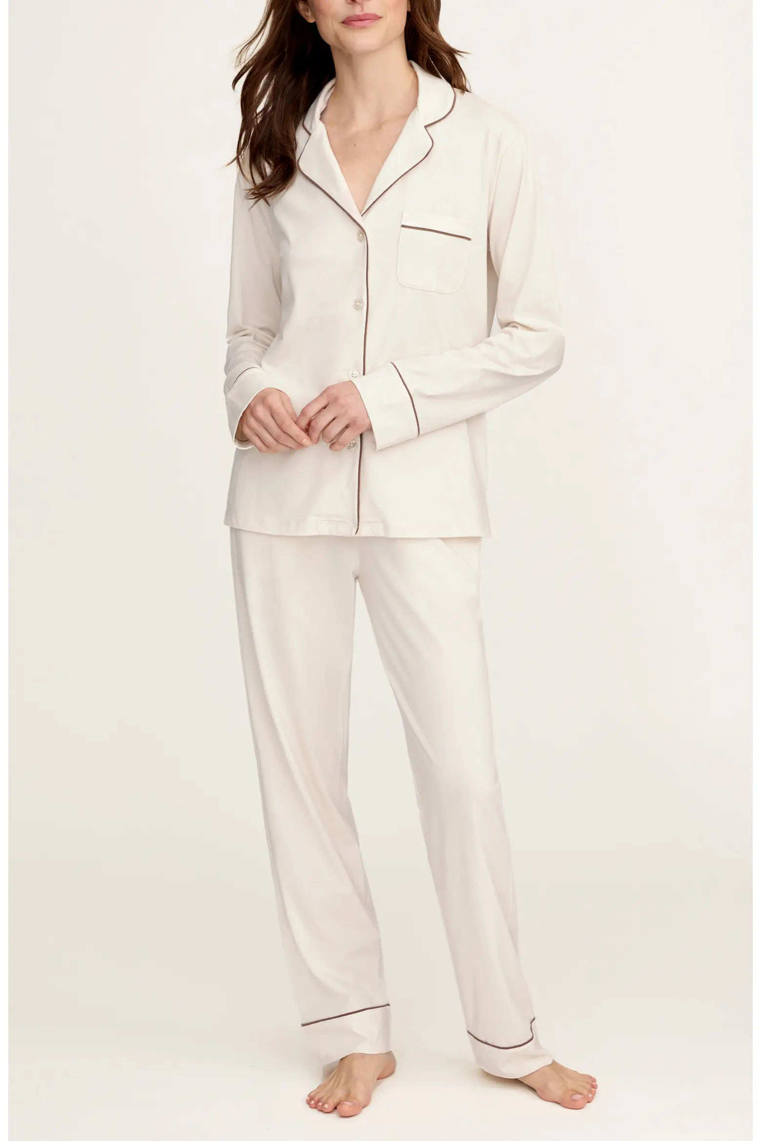 Petite Plume Classic Lightweight Pima Cotton Pajamas (Women) | Nordstrom | Nordstrom