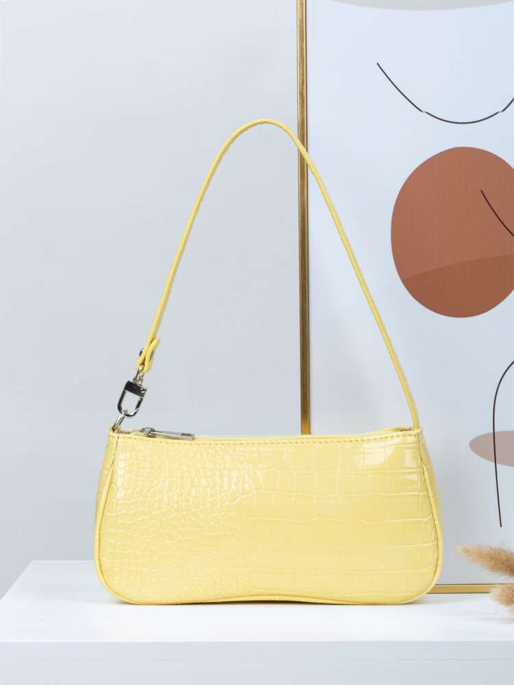 Crocodilo Bolsa de ombro | SHEIN