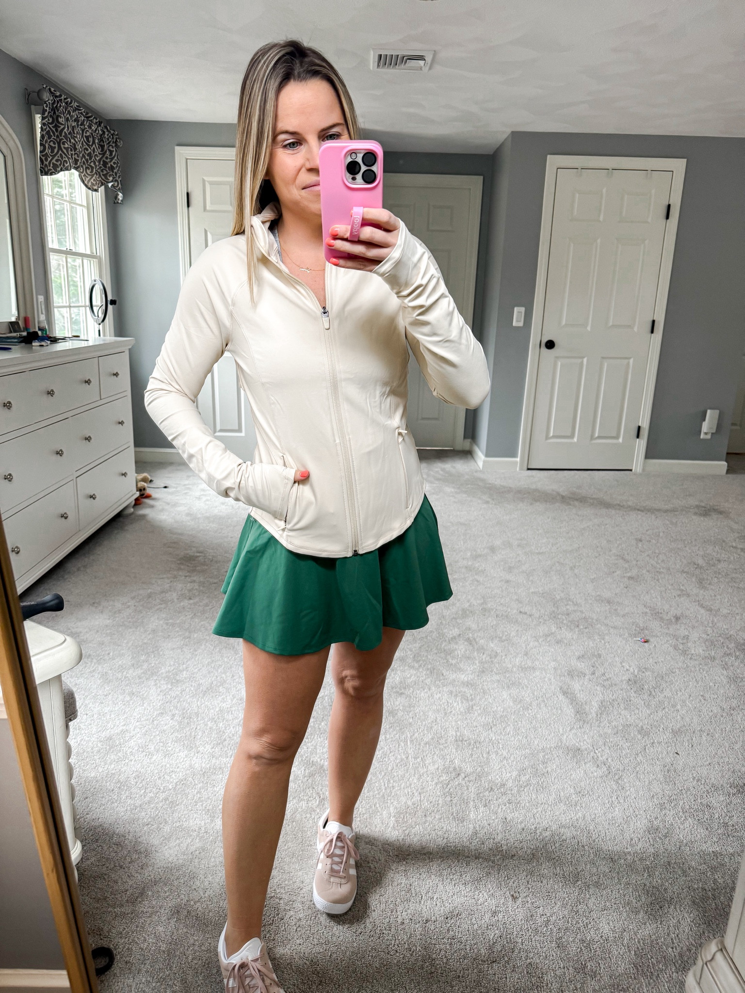 Women’s activewear, old navy active, active skirt, active skort, spring outfit, travel outfit, active zip up, bra tank, bra top, tennis skirt, golf skirt, adidas sneakers, kids name necklace
Small skirt, small zip up, small bra tank all TTS

#LTKfindsunder50 #LTKsalealert #LTKfitness