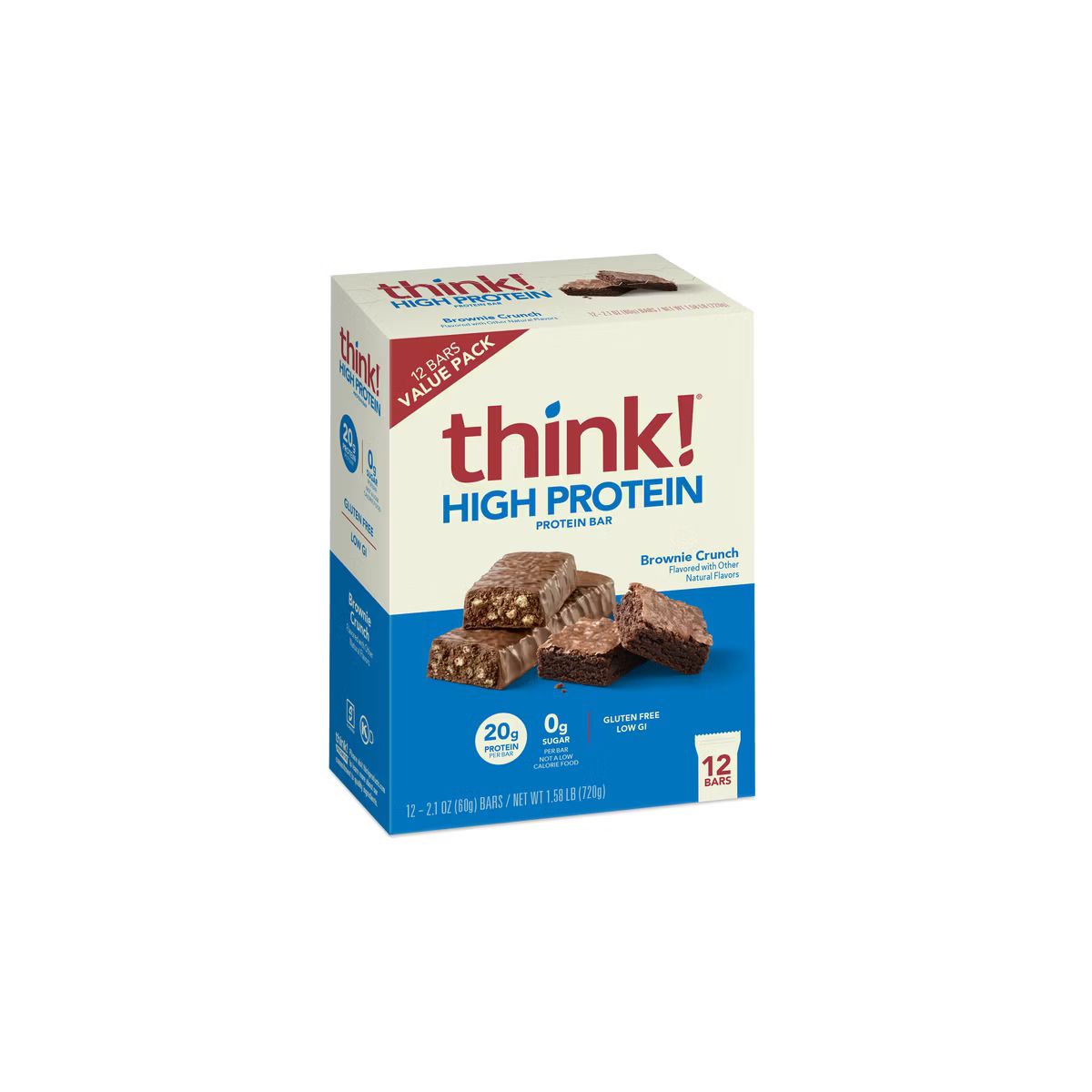 think! High Protein Brownie Crunch Bars | Target