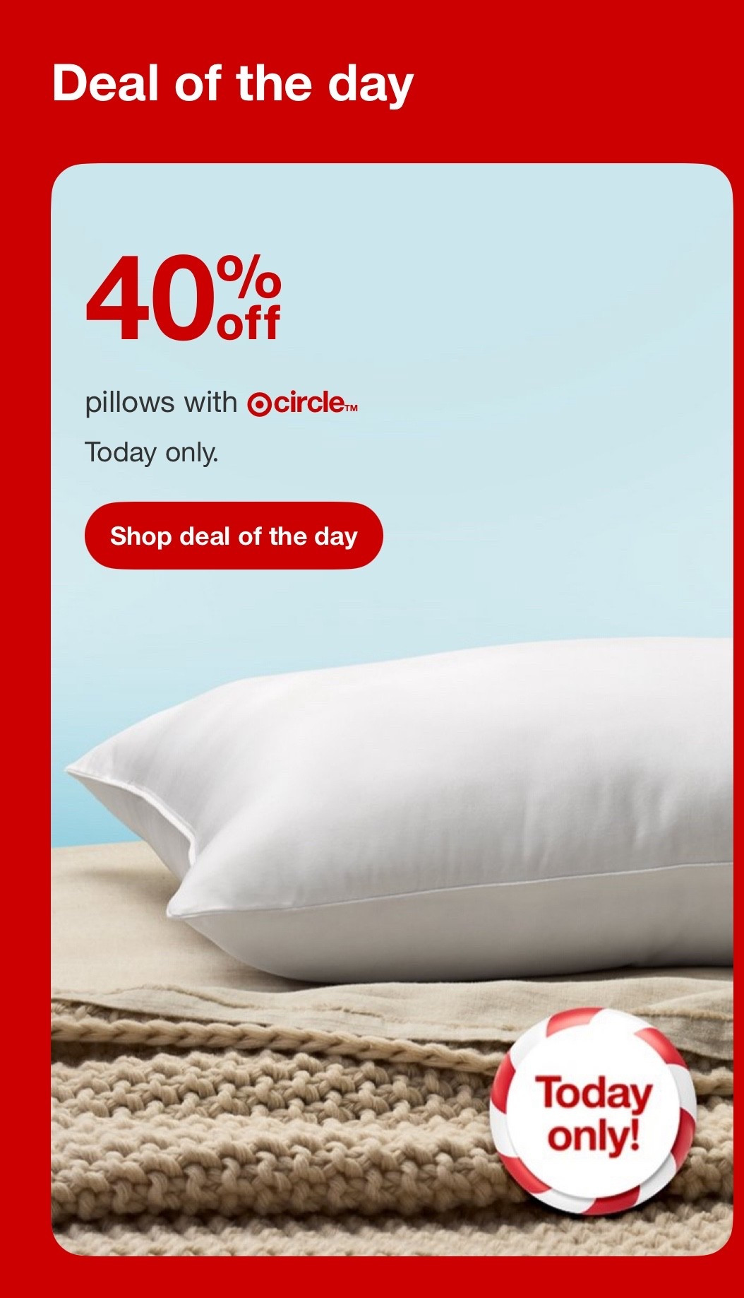 40% off pillows at Target!

Today ONLY!

#LTKSaleAlert