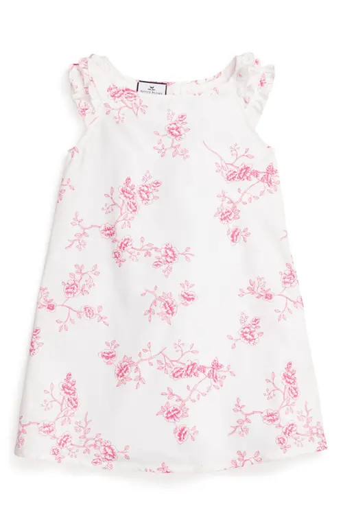 Petite Plume Indigo Floral Amelie Nightgown in English Rose at Nordstrom, Size 3T | Nordstrom