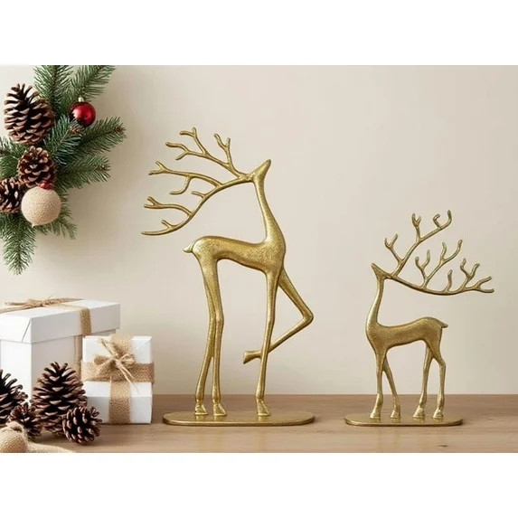 Reindeer  Sculptures Desktop Animal Figurines Moose Object Ornament Deer Sculpture Ornaments Plac... | Walmart (US)