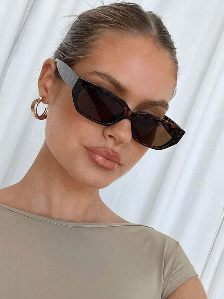 Retro Kleine Rahmen Modische Partybrillen, Personalisierte Punk-Brille Im Europäischen Und Amerikanischen Stil, Rechteckige Form, Neuheit 2025 | SHEIN