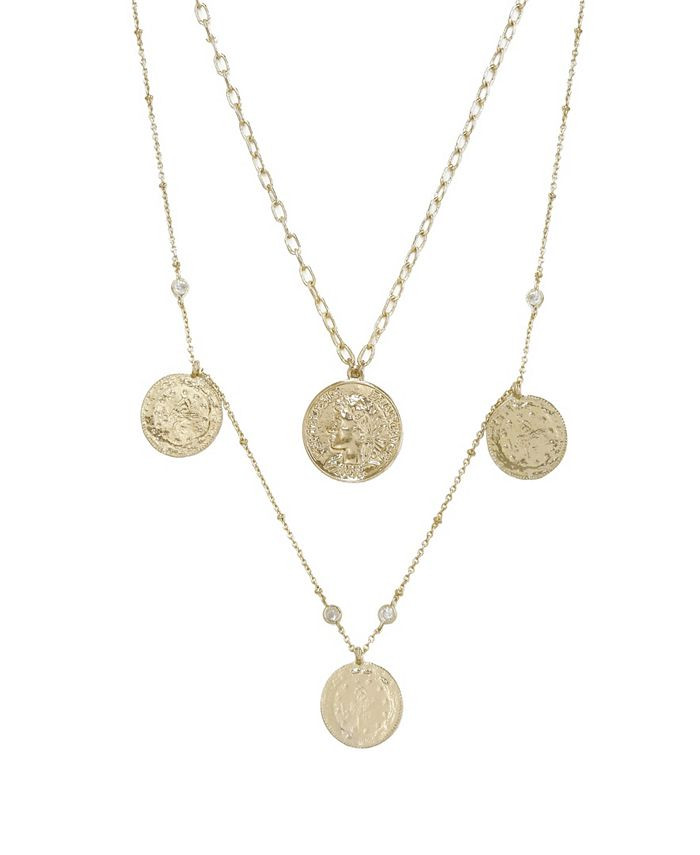 ETTIKA Elite Coin and Crystal Layered Necklace Set & Reviews - Necklaces - Jewelry & Watches - Ma... | Macys (US)