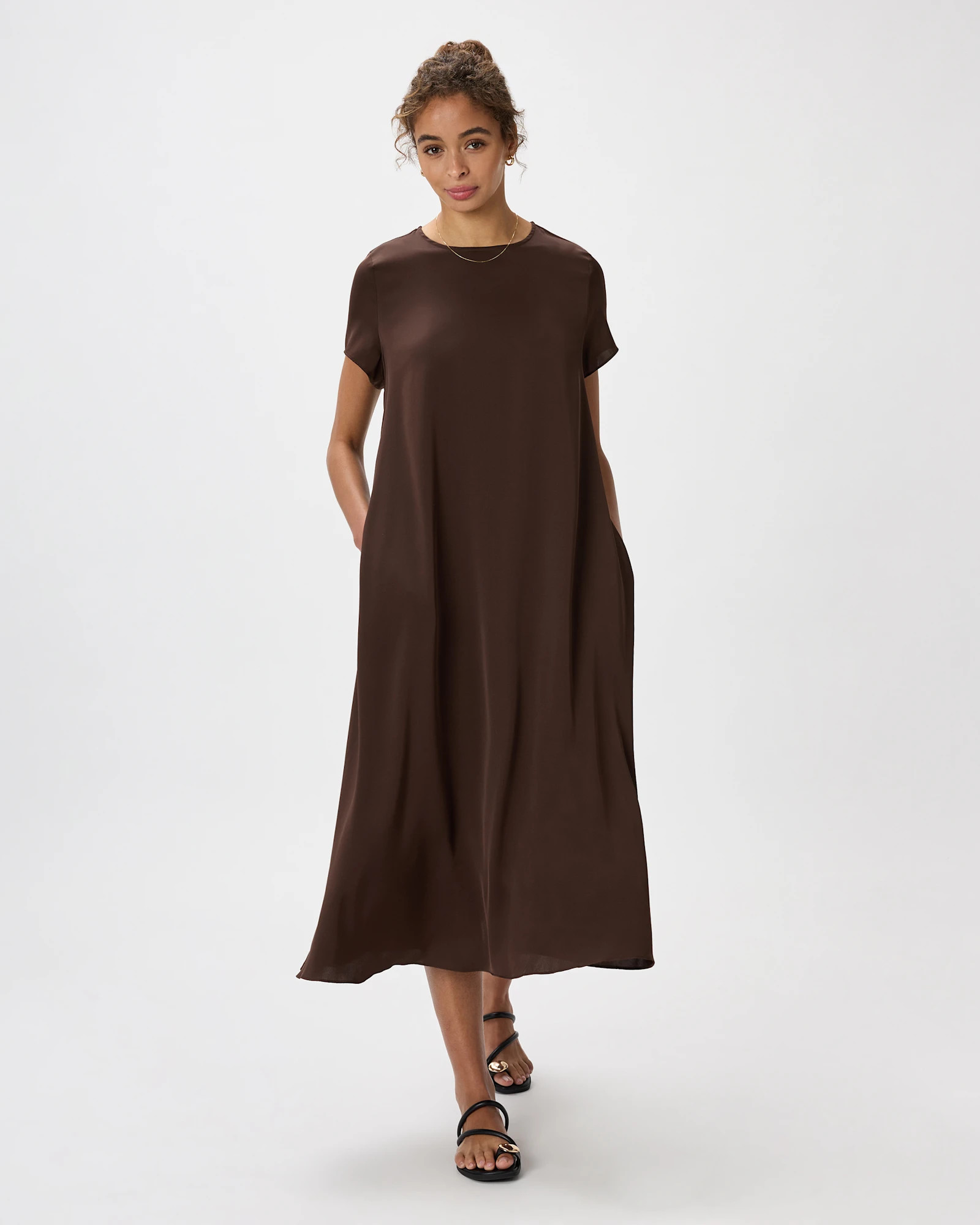 Washable Stretch Silk Voluminous Maxi Dress | Quince