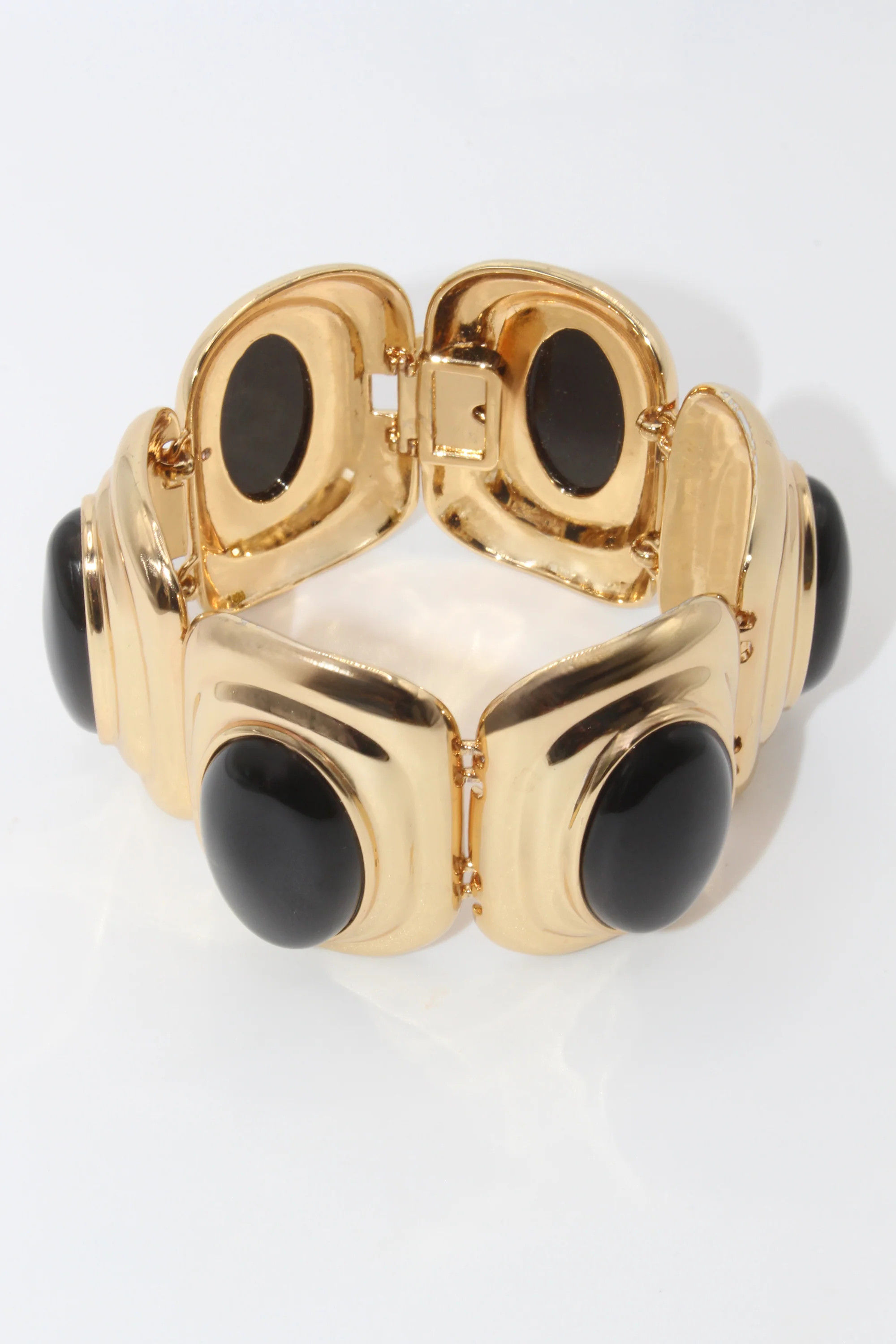 Fifth Avenue Flame Statement Bracelet in Black & Gold | Tame New York | Tame New York