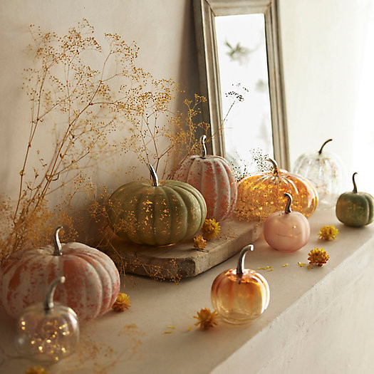 Glass Pumpkin, Large Frosted | Terrain