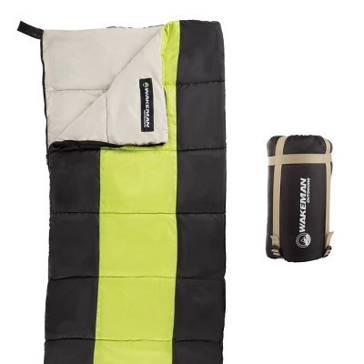 Leisure Sports Kids' Lightweight Sleeping Bag With Carry Bag - Neon Green/Black | Target