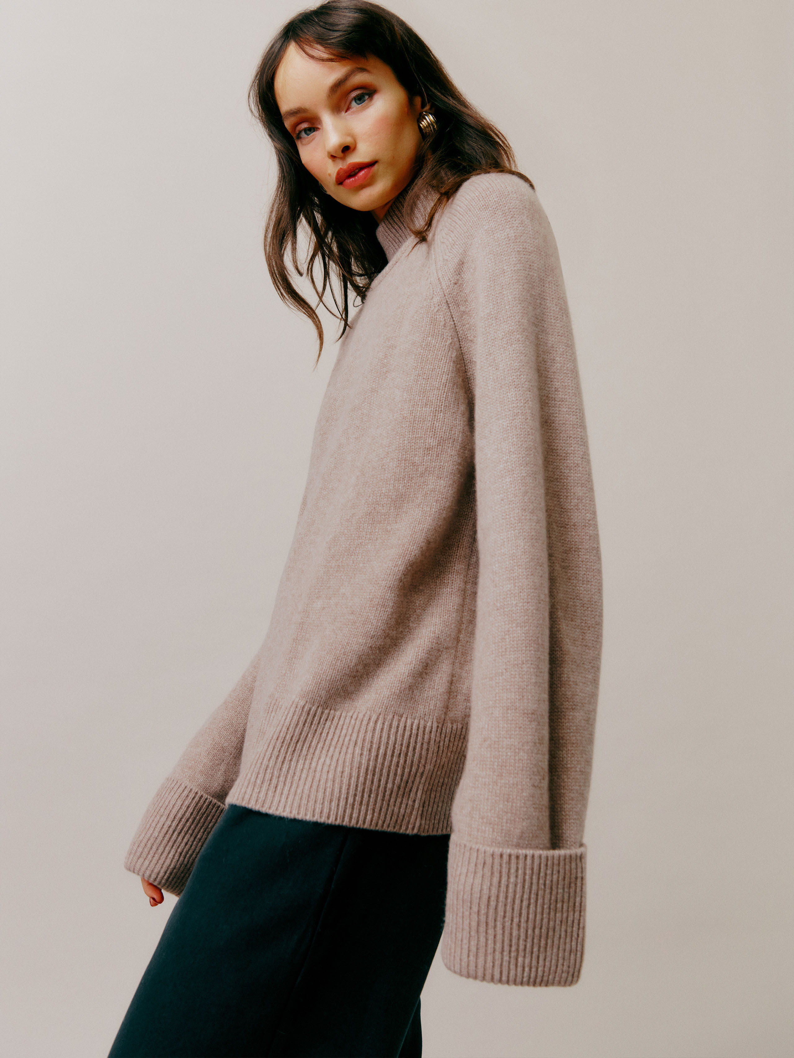 Garrett Cashmere Oversized Turtleneck | Reformation (Global)