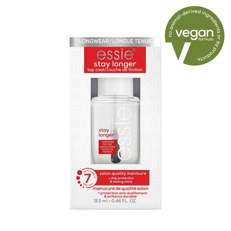 essie Hard to Resist Longwear Nail Strengthener Top Coat, Natural Pink, 0.46 fl oz | Walmart (US)