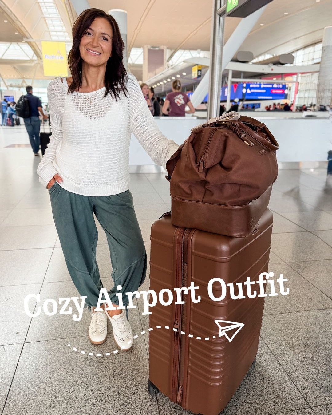 Travel outfit inspo! Wearing XS in everything 
Luggage is my absolute fav!

#LTKSaleAlert #LTKPetite #LTKootd
