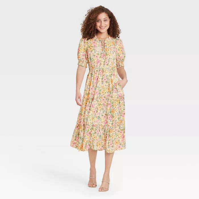 Women's Puff Elbow Sleeve Dress - Who What Wear™ | Target