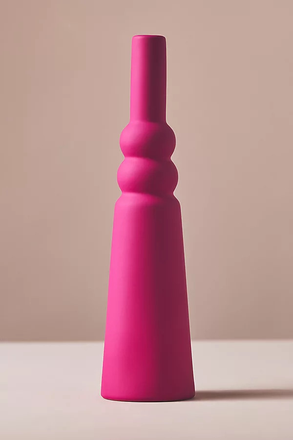 Matte Pink Stoneware Vase | Anthropologie (US)