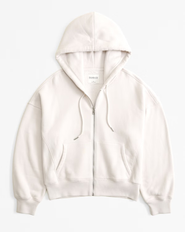 Essential Ribbed Sunday Hooded Full-Zip | Abercrombie & Fitch (US)