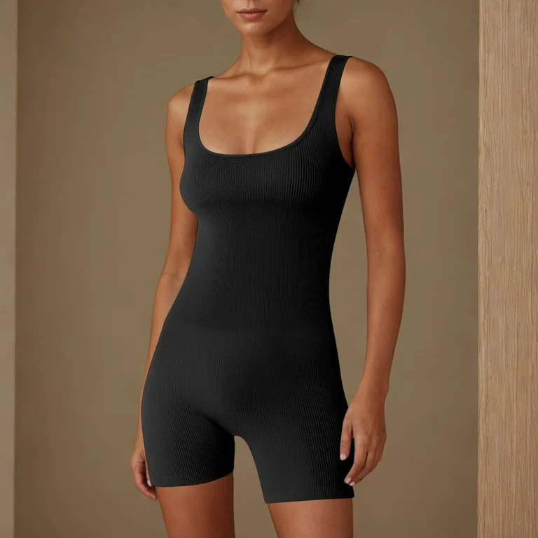 Dyegold One Piece Jumpsuits For Women Sleeveless Seamless Workout Bodycon Summer Bodysuit Rompers... | Walmart (US)