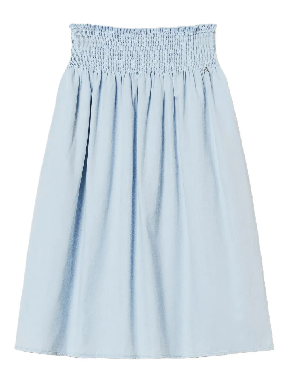 TWINSET smocked-waist Midi Skirt | Blue | FARFETCH | Farfetch Global