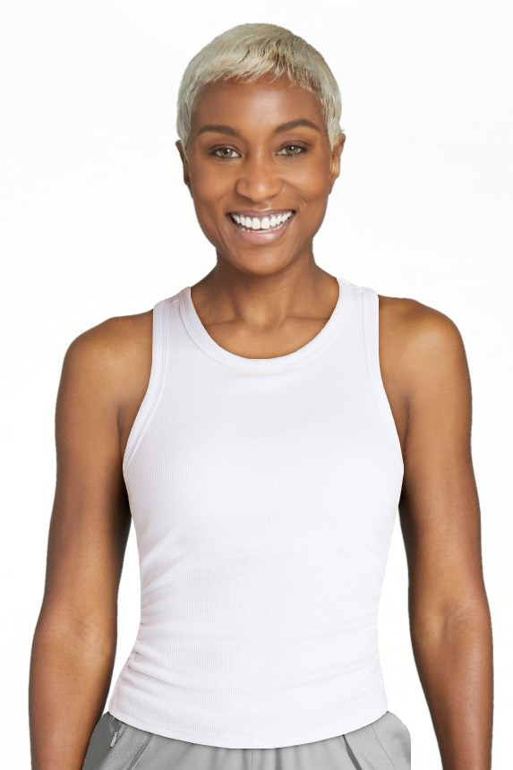 Avia Women's Cotton Ruched Rib Tank Top, Sizes XS-XXXL | Walmart (US)