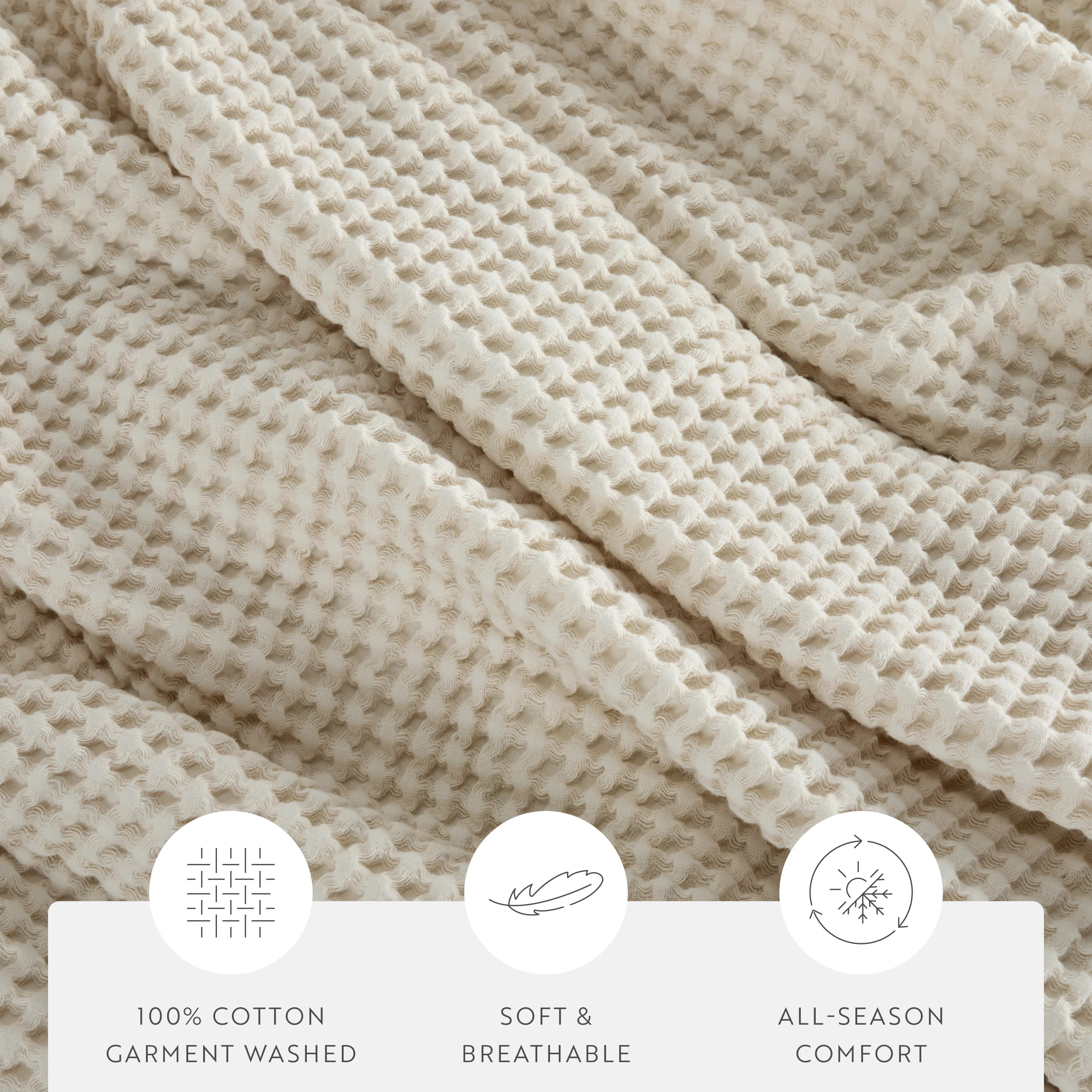 100% Cotton Waffle Weave Blanket | Linens & Hutch | Linens and Hutch