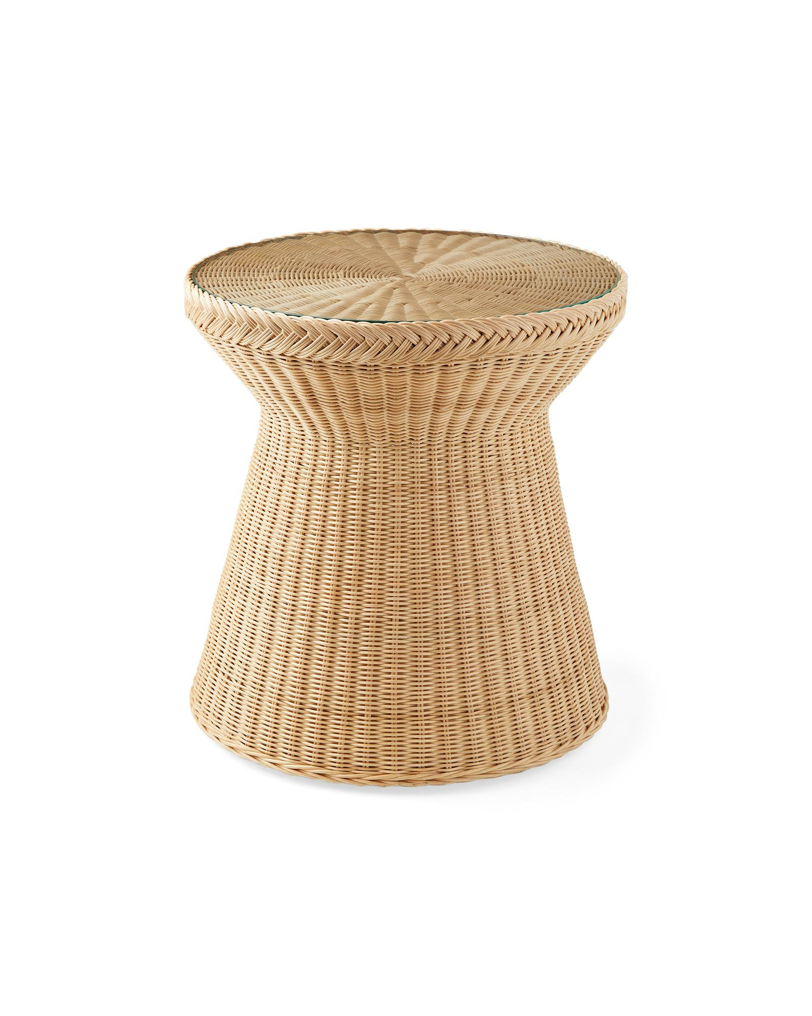 Salinas Rattan Side Table | Serena and Lily
