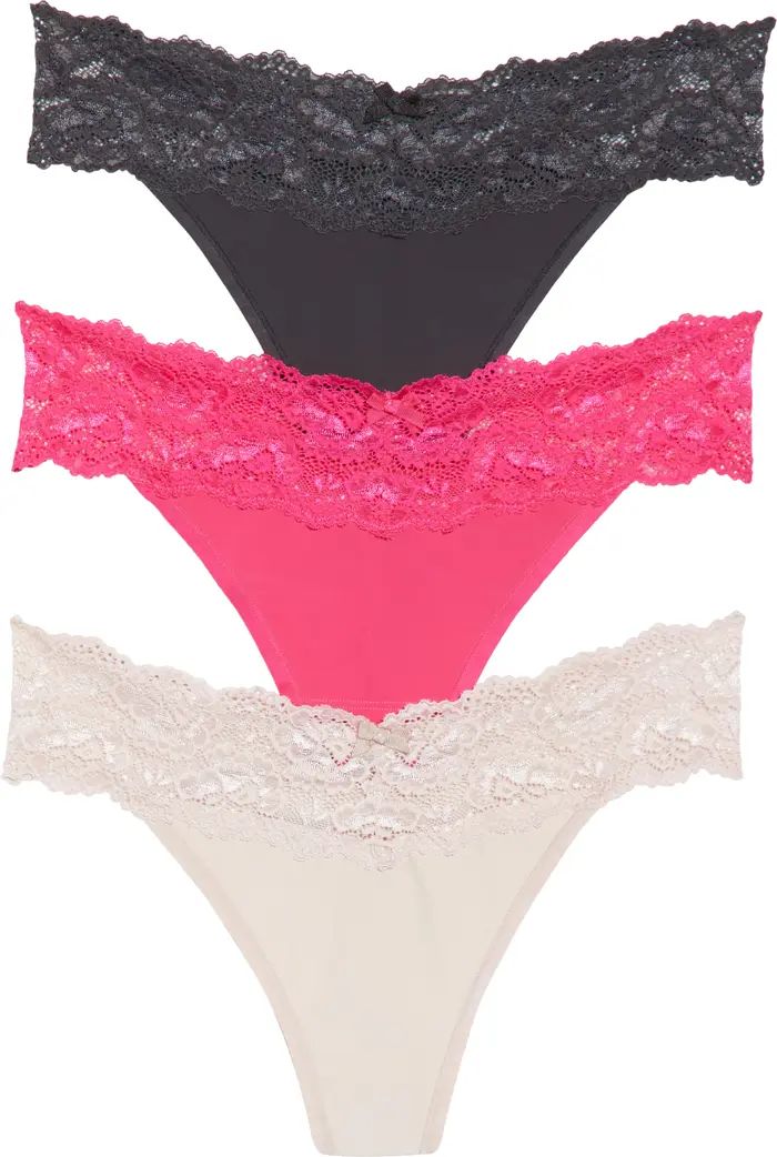 3-Pack Goddess Lace Thongs | Nordstrom