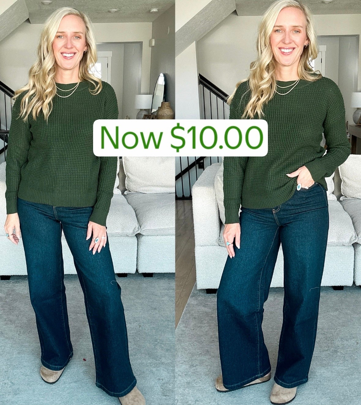This cozy sweater is now only $10 🤍 such a good Walmart deal right now.

It’s soft, easy to wear, and perfect for everyday outfits — dress it up with jeans or keep it casual for mom-on-the-go days. These prices don’t last long, and sizes are already starting to sell out.

#affordablefashion #budgetfashion #walmartfashion #walmartstyle #walmartdeals #walmartfinds #walmartrollbacks #lookforless #momstyle #momfashion #everydayoutfits #casualstyle #fallfashion #winterstyle #budgetfriendly #affordablestyle #ltkunder25 #ltkfinds #ltkfashion

#LTKFindsUnder50 #LTKHoliday #LTKSaleAlert