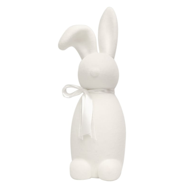 Bunny Brights White Flocked Standing Bunny, 16" | At Home