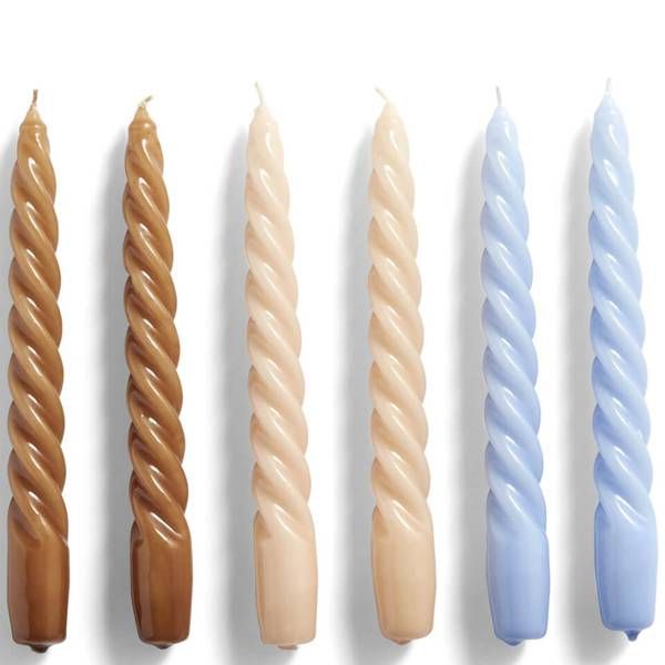 HAY Candle Twist Set of 6 - Caramel/Peach/Lavender | Coggles (Global)