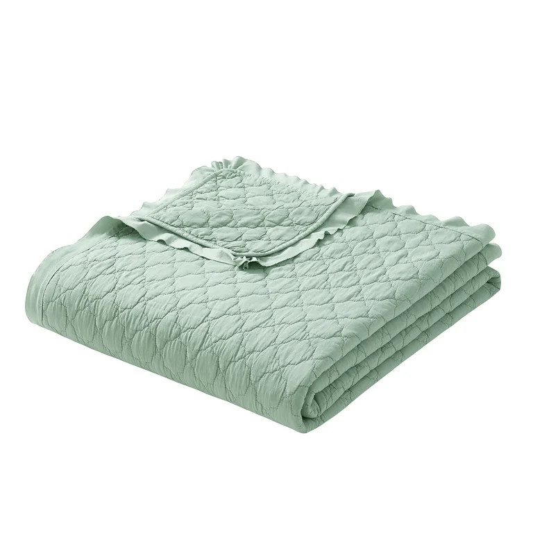 My Texas House Penelope Iceberg Green 3-Piece Quilt Set, Full/Queen | Walmart (US)